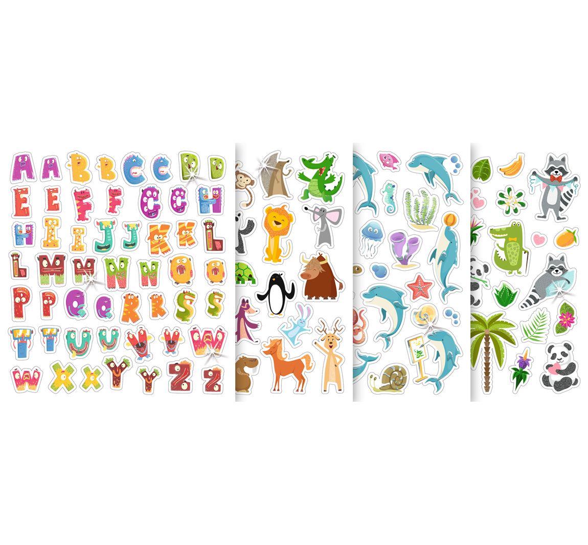 Glitzer-Sticker 'Animals'