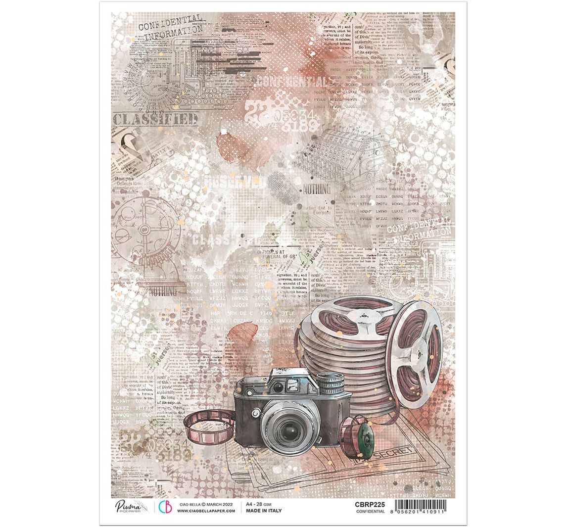 Motiv-Strohseide 'Secret Pictures'