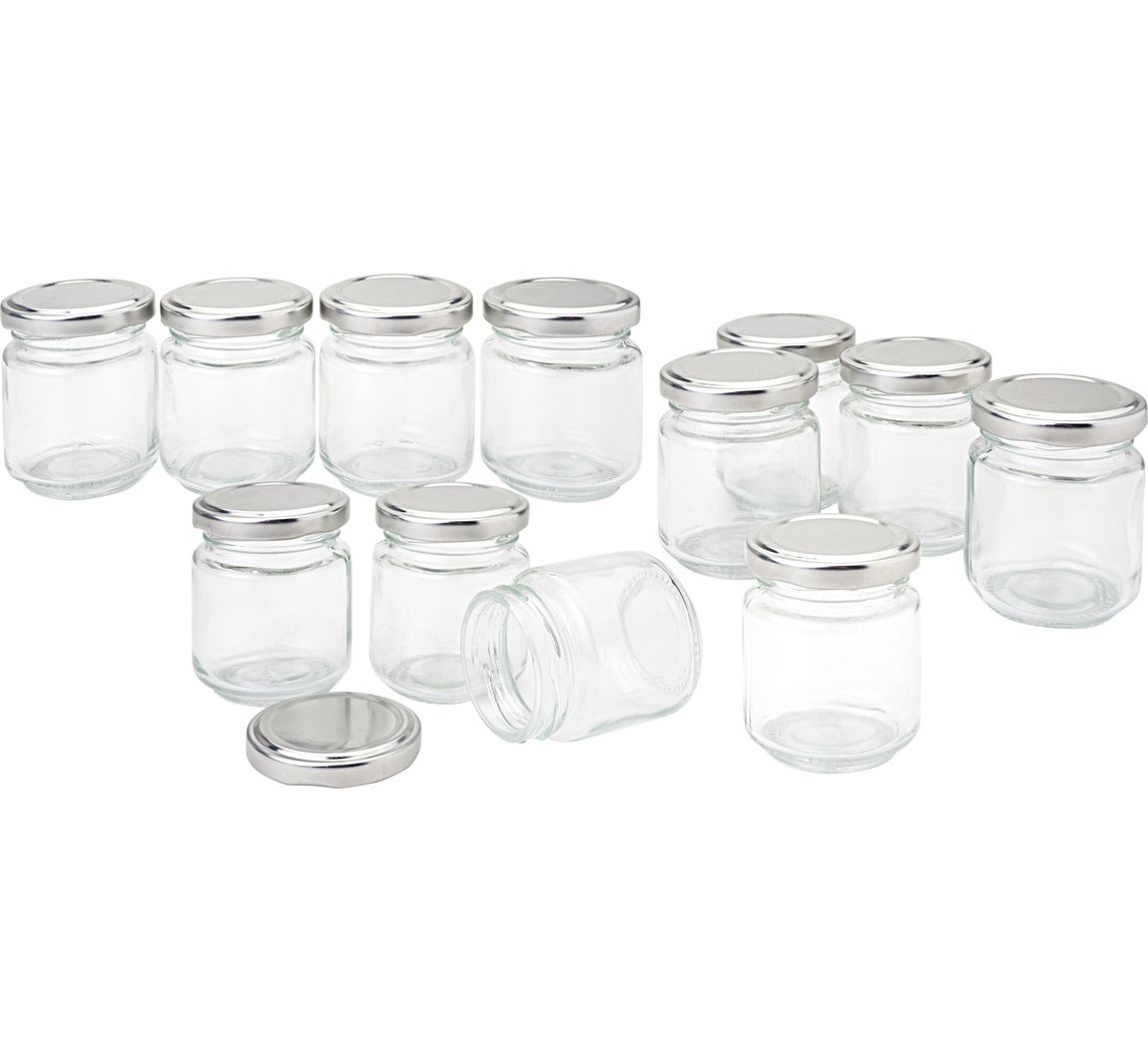 VBS Gläser mit Schraubdeckel 'Rund', 100 ml, 12 Stück