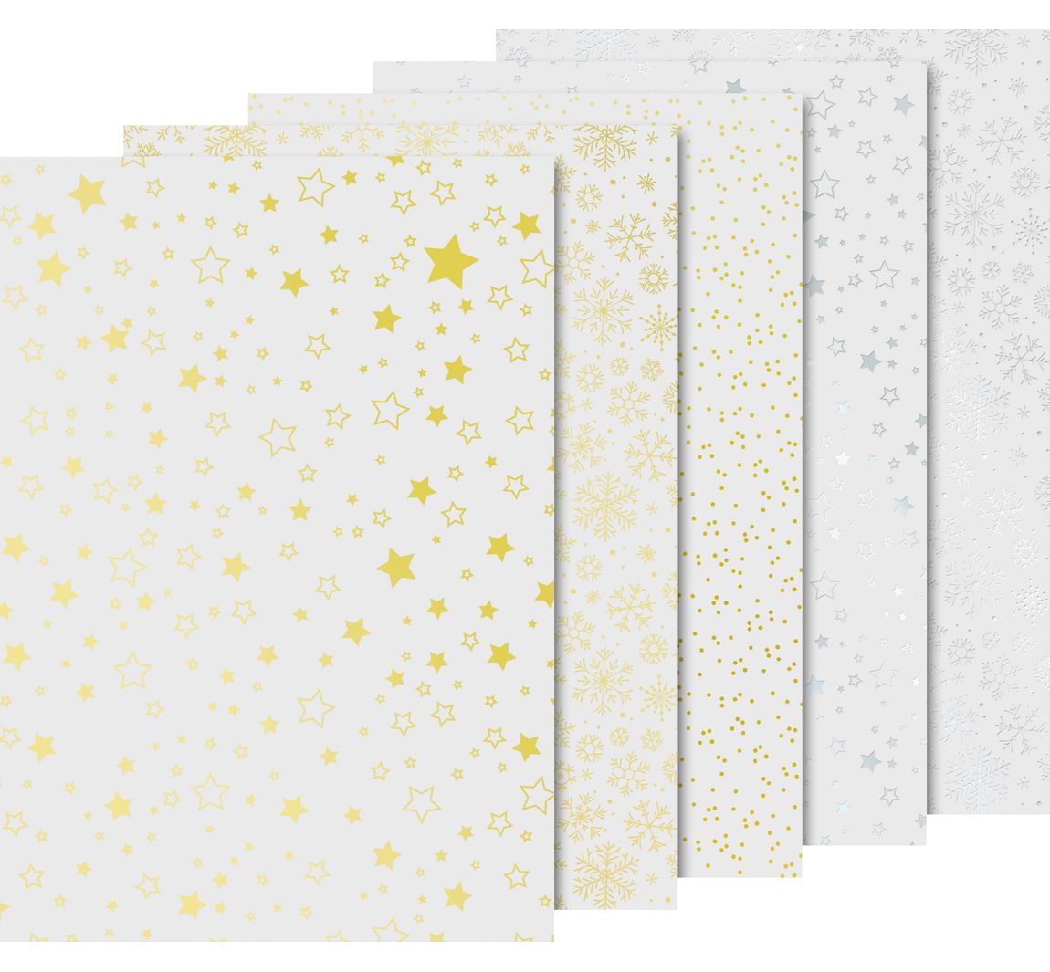 Transparentpapier-Set 'Weihnachten' Gold/Silber