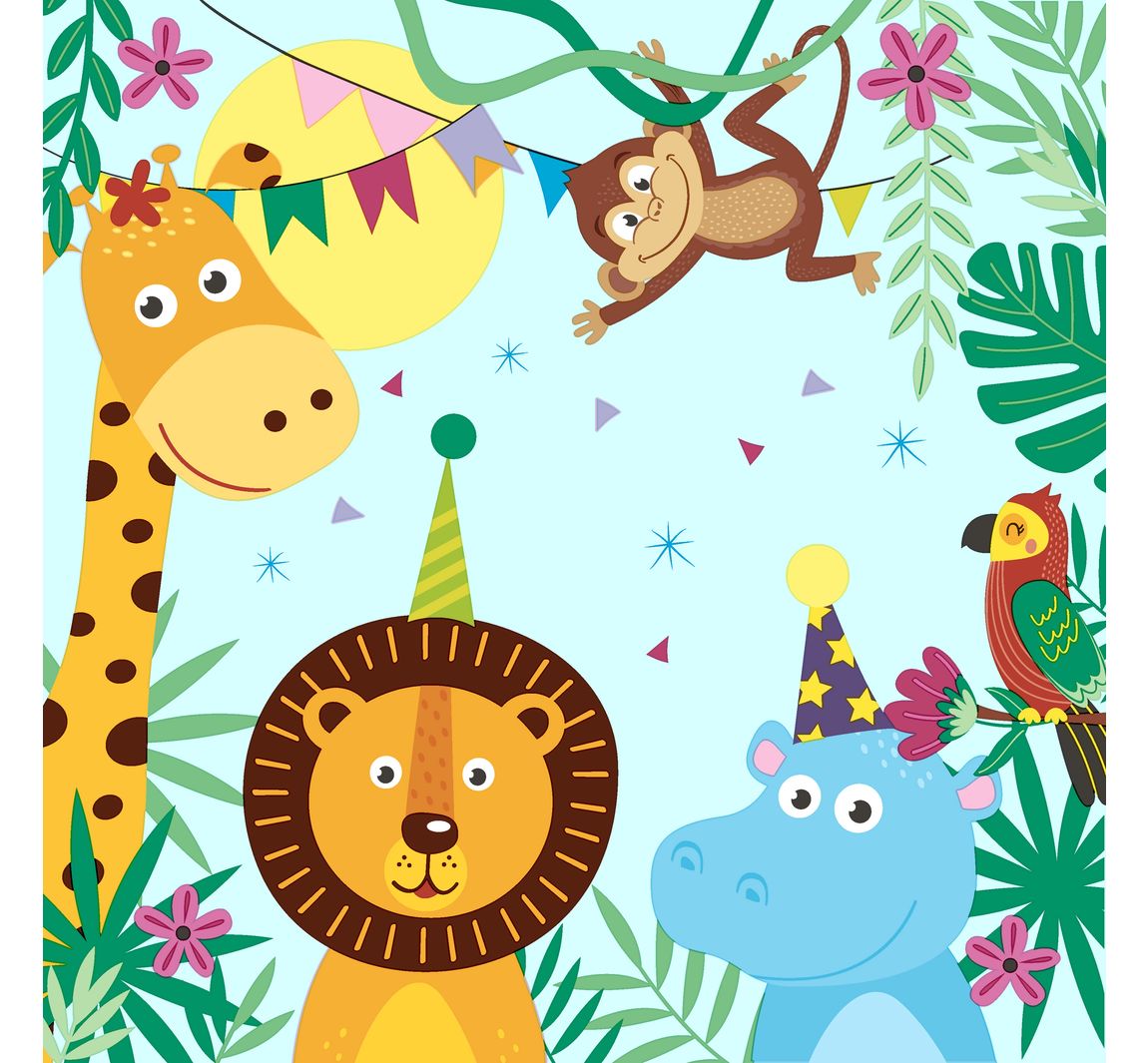 Serviette 'Party Tiere'