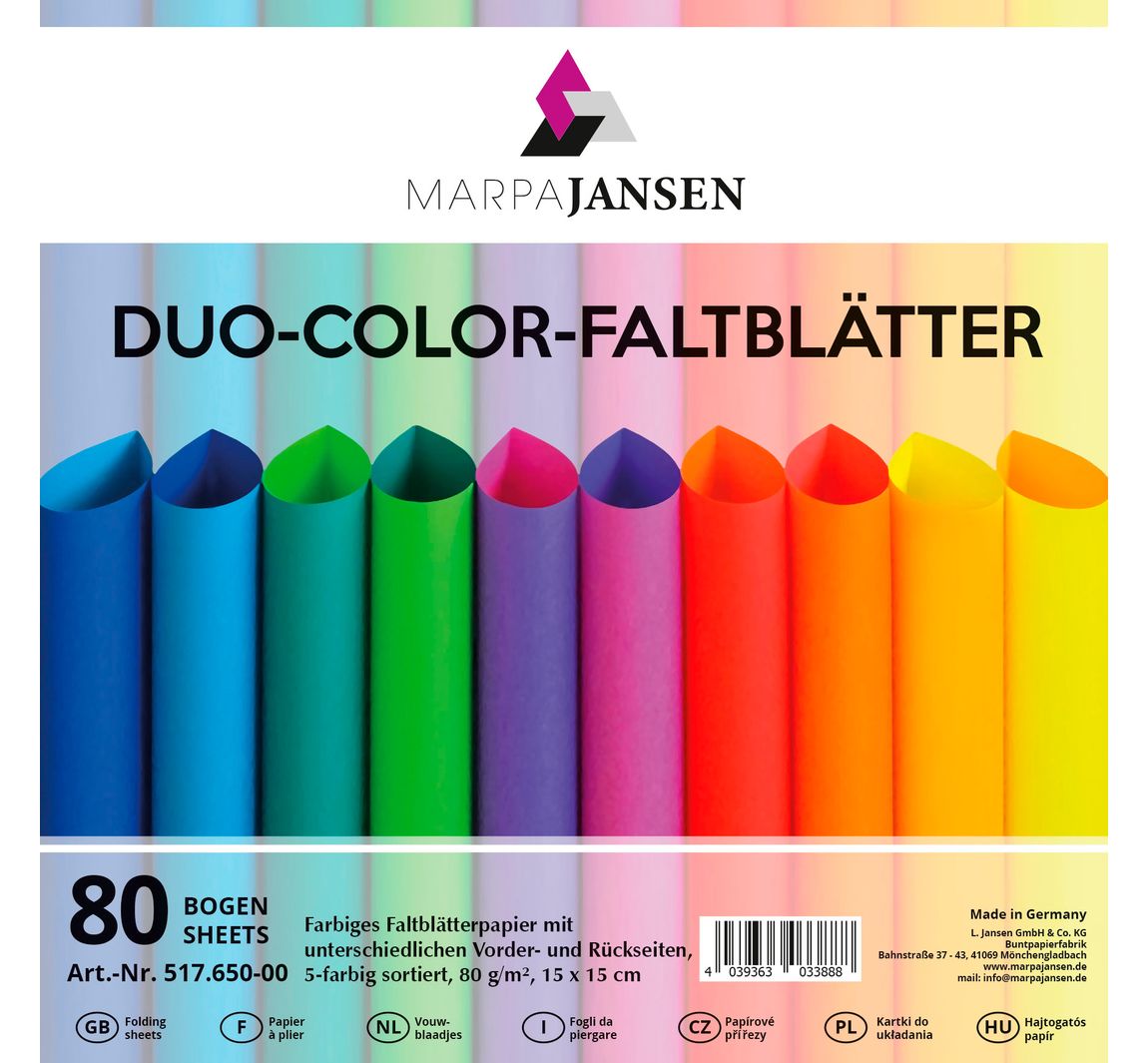 Faltblätter 'Duo-Color', Rainbow Colors