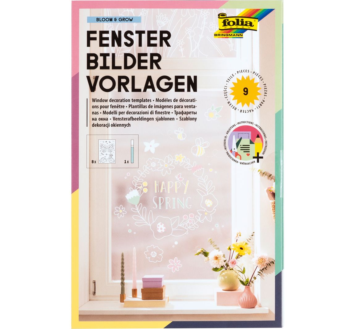 Fensterbilder Vorlagen 'Bloom & Grow'