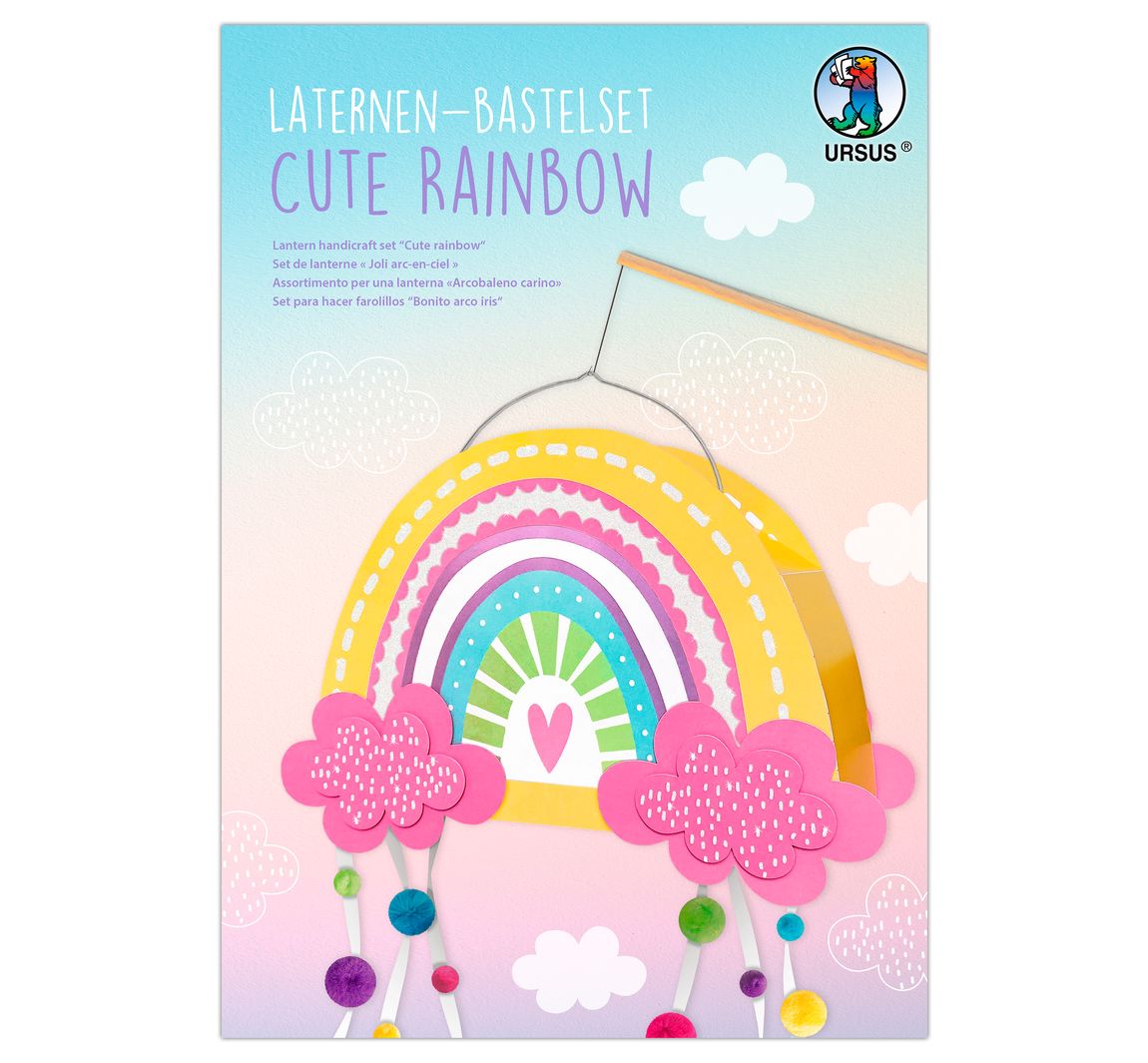Laternen-Bastelset 'Cute Rainbow'