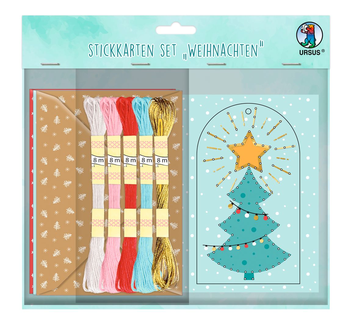 Stickkarten-Set 'Weihnachten'