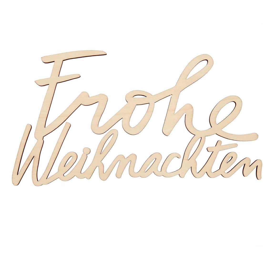 Holzschriftzug 'Frohe Weihnachten'