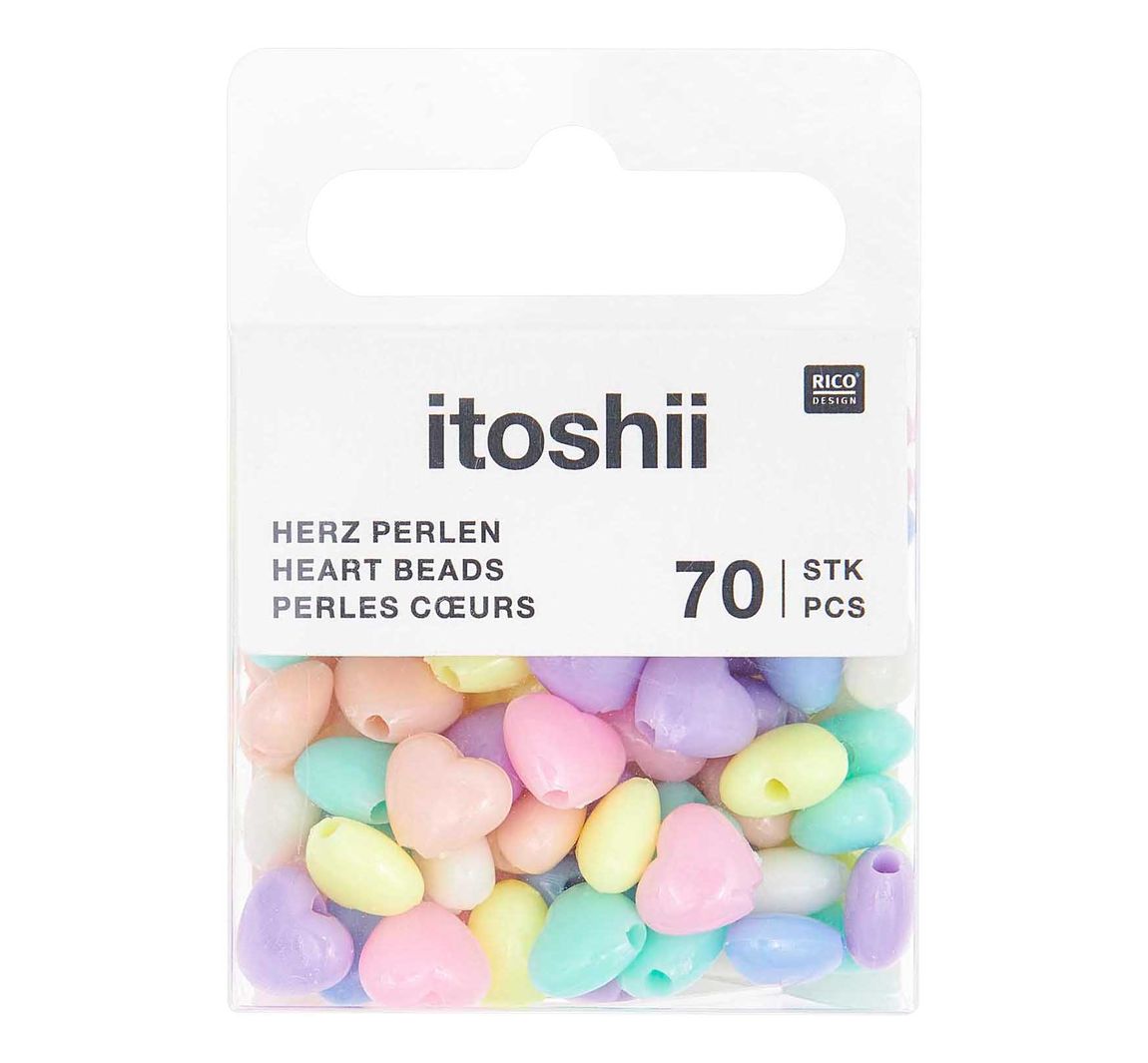 itoshii Perlen-Set 'Herzen Pastell'