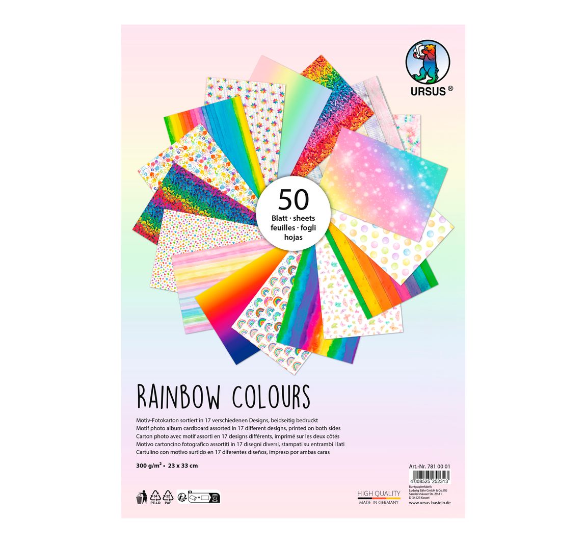 Motiv-Fotokarton-Kollektion 'Rainbow'