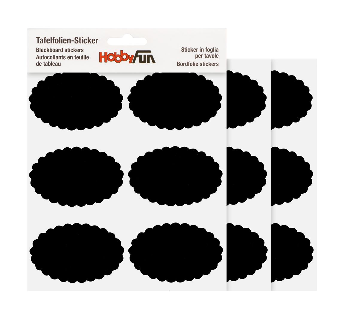 Tafelfolien-Sticker 'Oval - gewellt'