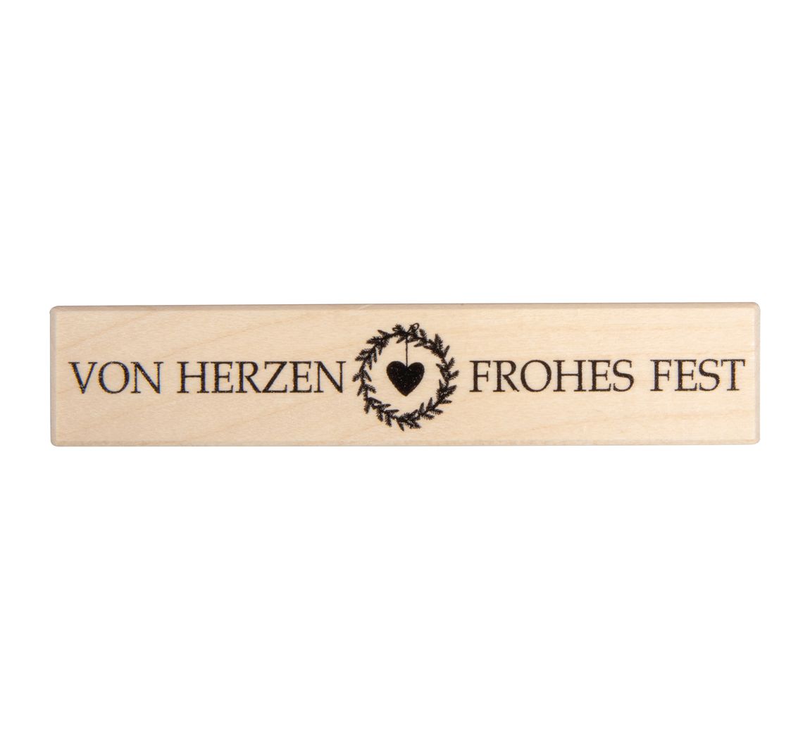 BUTTERER Stempel 'Von Herzen frohes Fest'