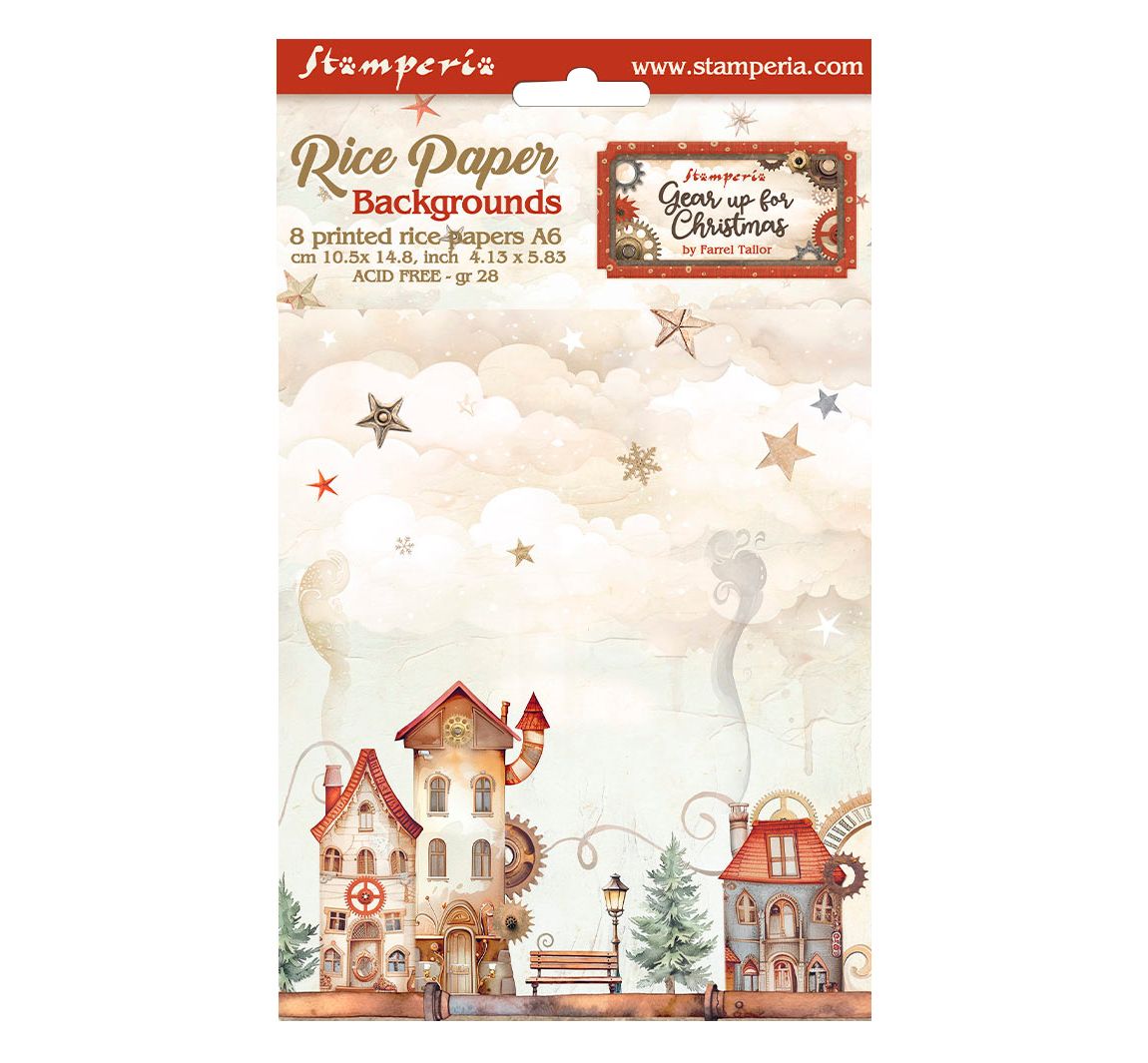 Motiv-Strohseide Backgrounds  'Gear up for Christmas'