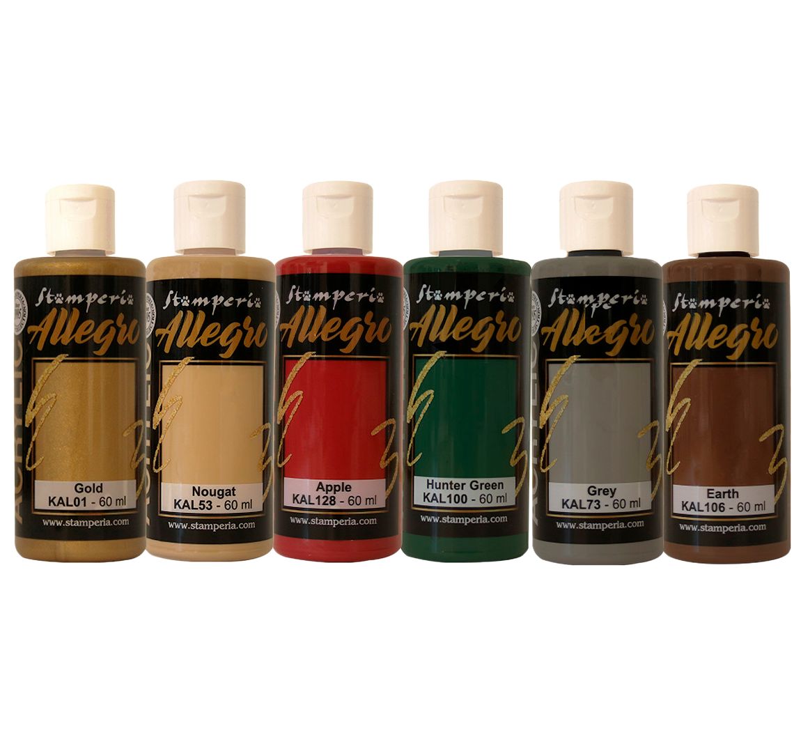 Stamperia Allegro Acrylic 'Gear up for Christmas', 6er-Set