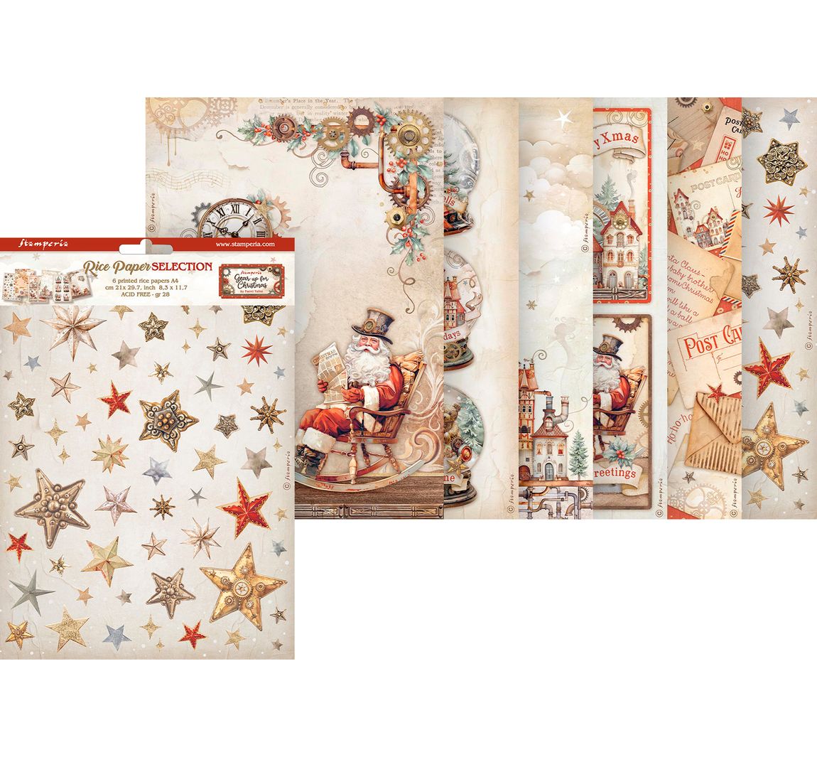 Motiv-Strohseiden  Sortiment 'Gear up for Christmas'