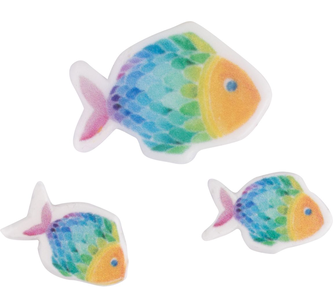 Wachsmotiv 'Regenbogen Fische'