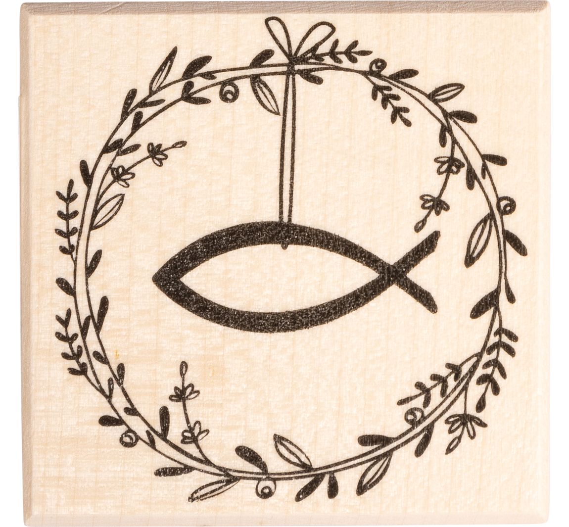 BUTTERER Stempel 'Festtagskranz mit Fisch'