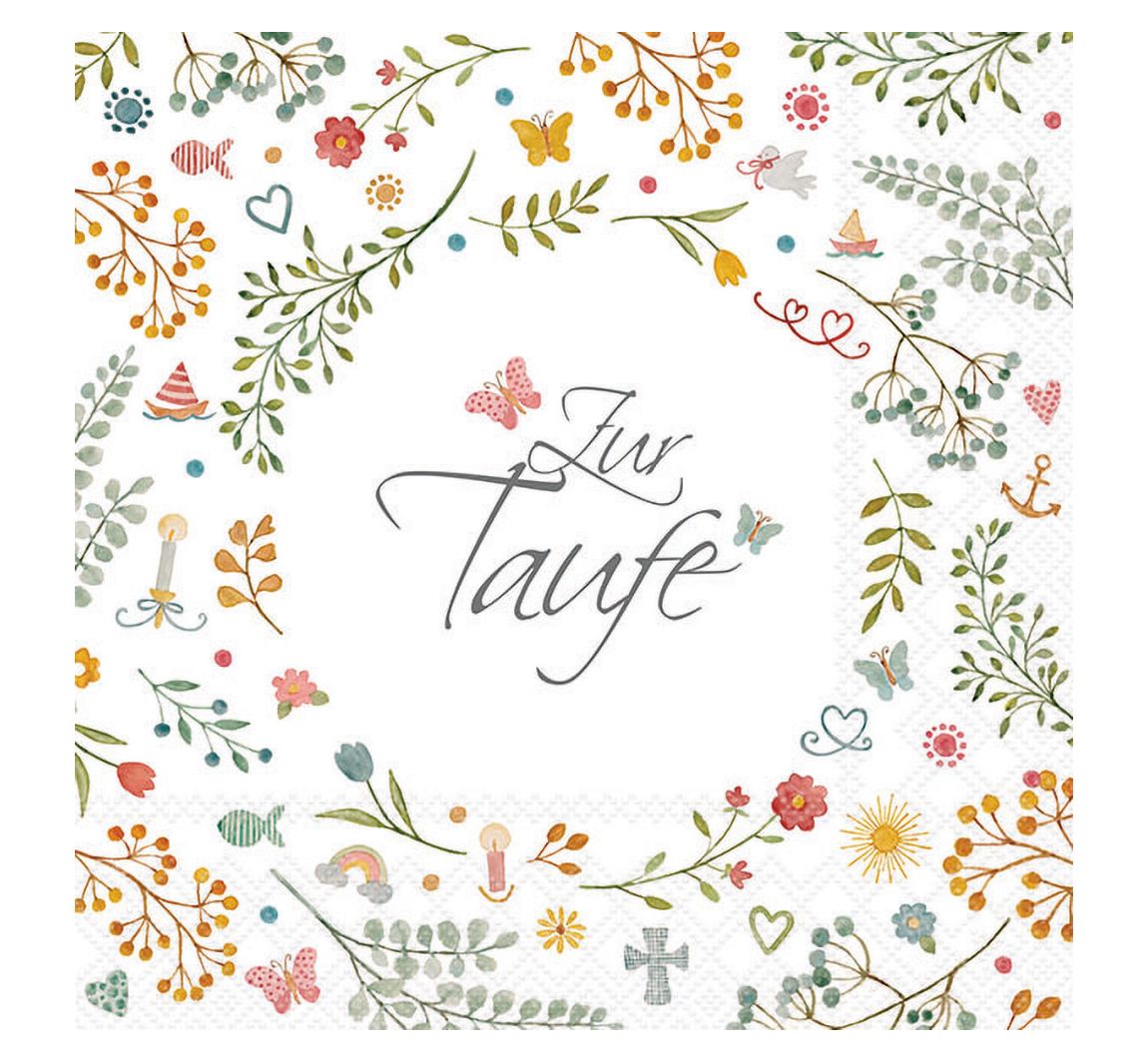 Serviette 'Zur Taufe'