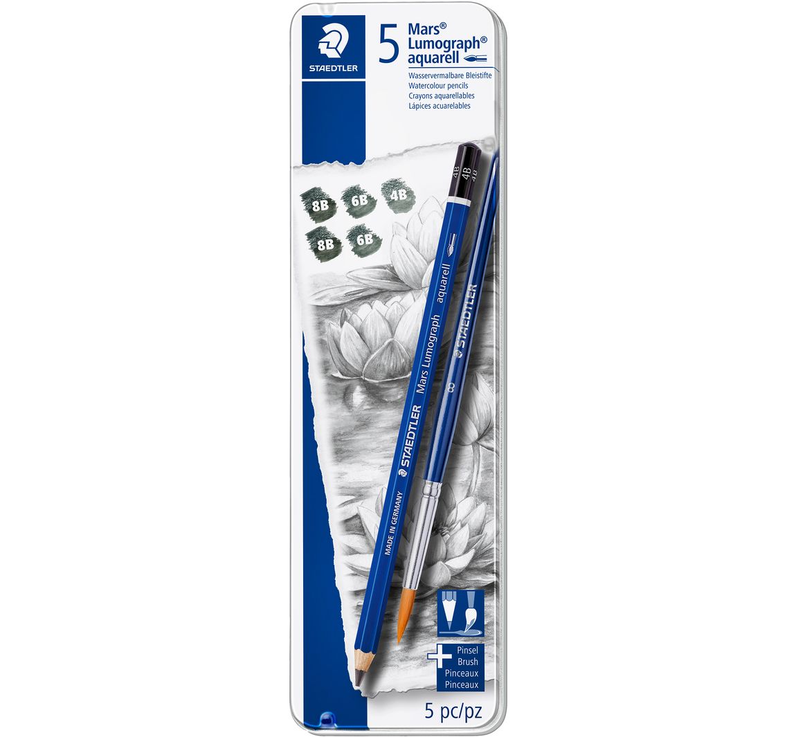 Staedtler Bleistifte Mars Lumograph Aquarell, 5 St.