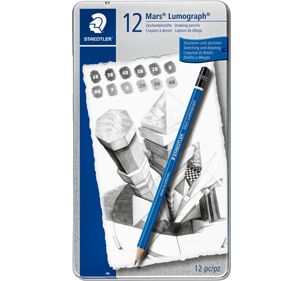 Staedtler Bleistifte Mars Lumograph, 12 St.