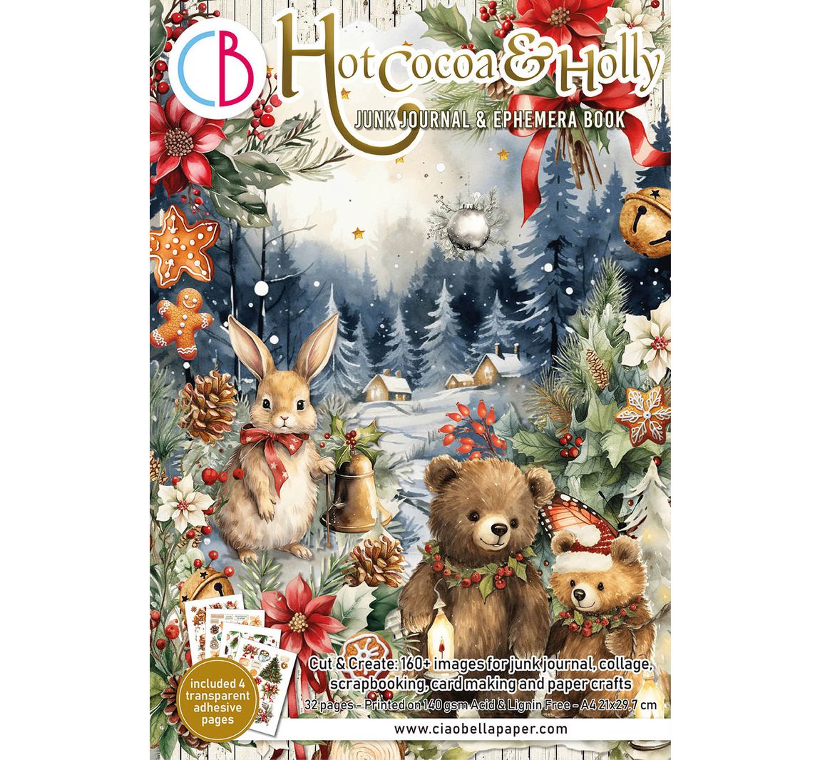 Junk Journal & Ephemera Book 'Hot Cocoa & Holly'