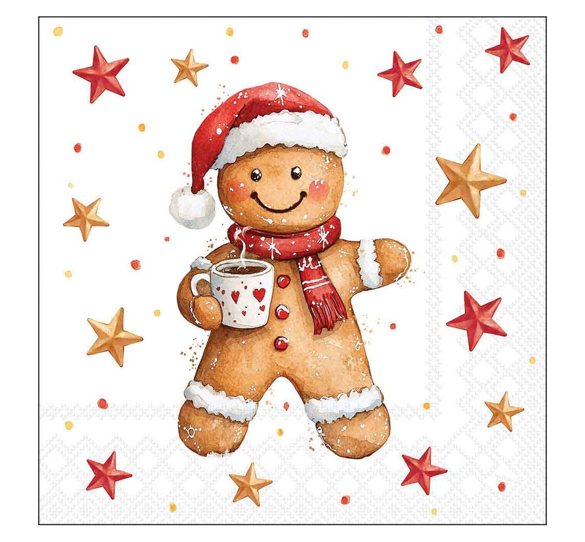 Serviette 'Lebkuchen und Kakao'