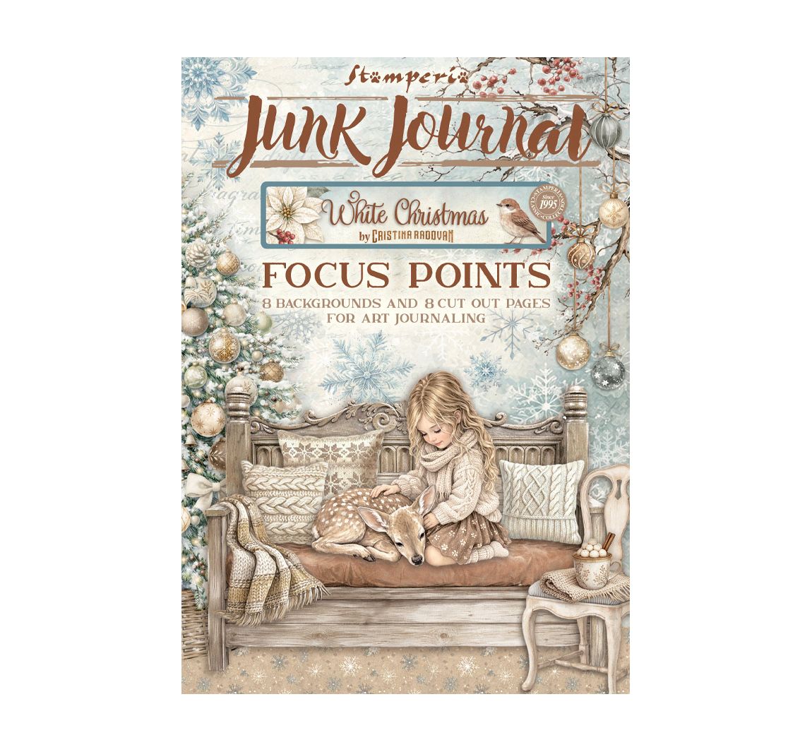 Stamperia A5 Junk Journal Focus Points 'White Christmas'