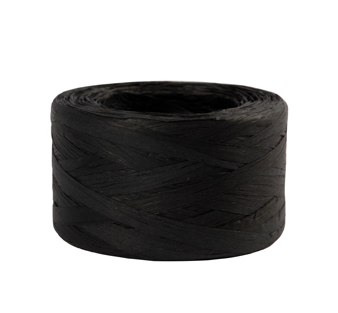 Papier-Raffiabast, L 100 m - Schwarz