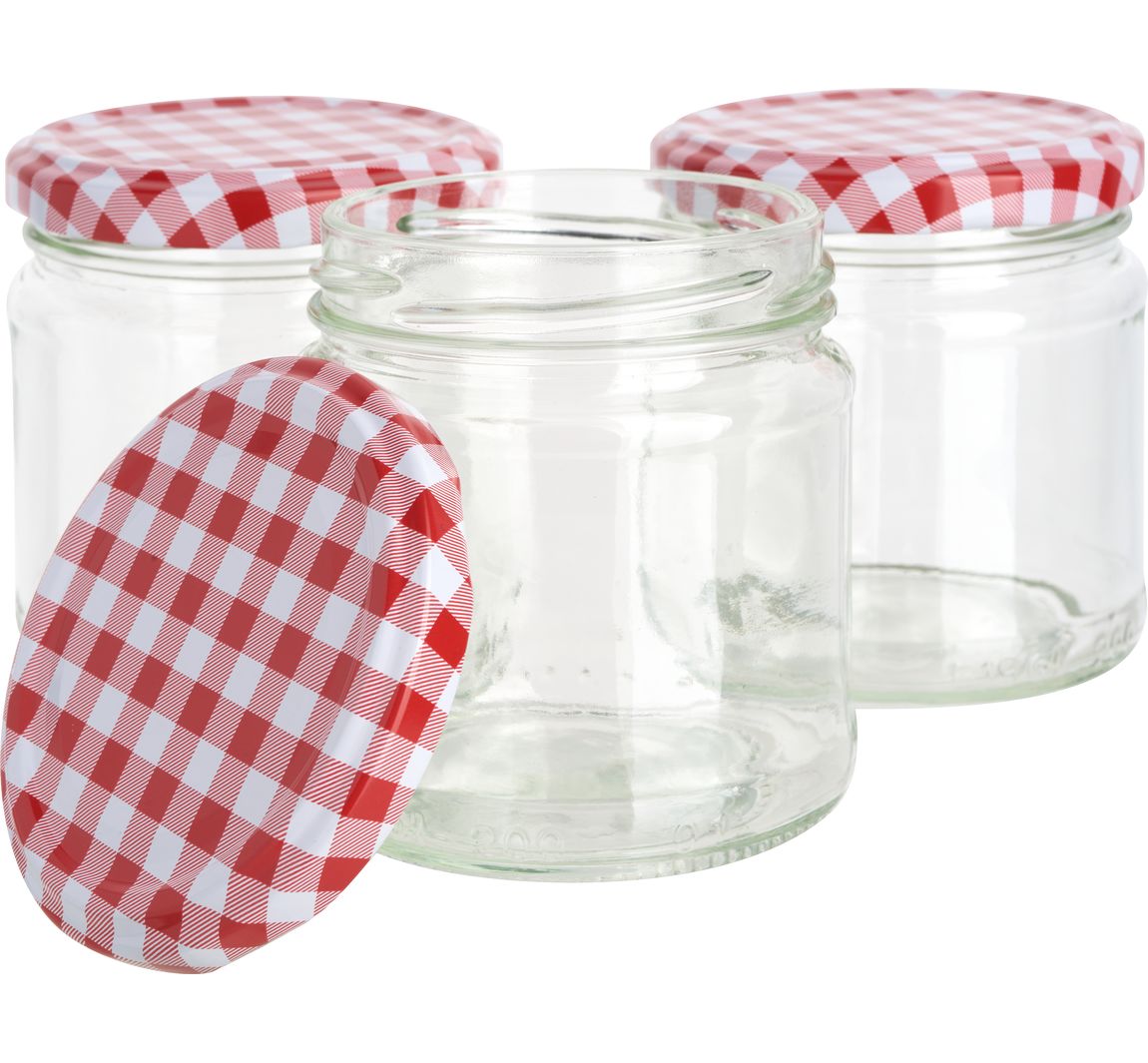 VBS Gläser mit Schraubdeckel 'Rund', 170 ml - 3 Stück