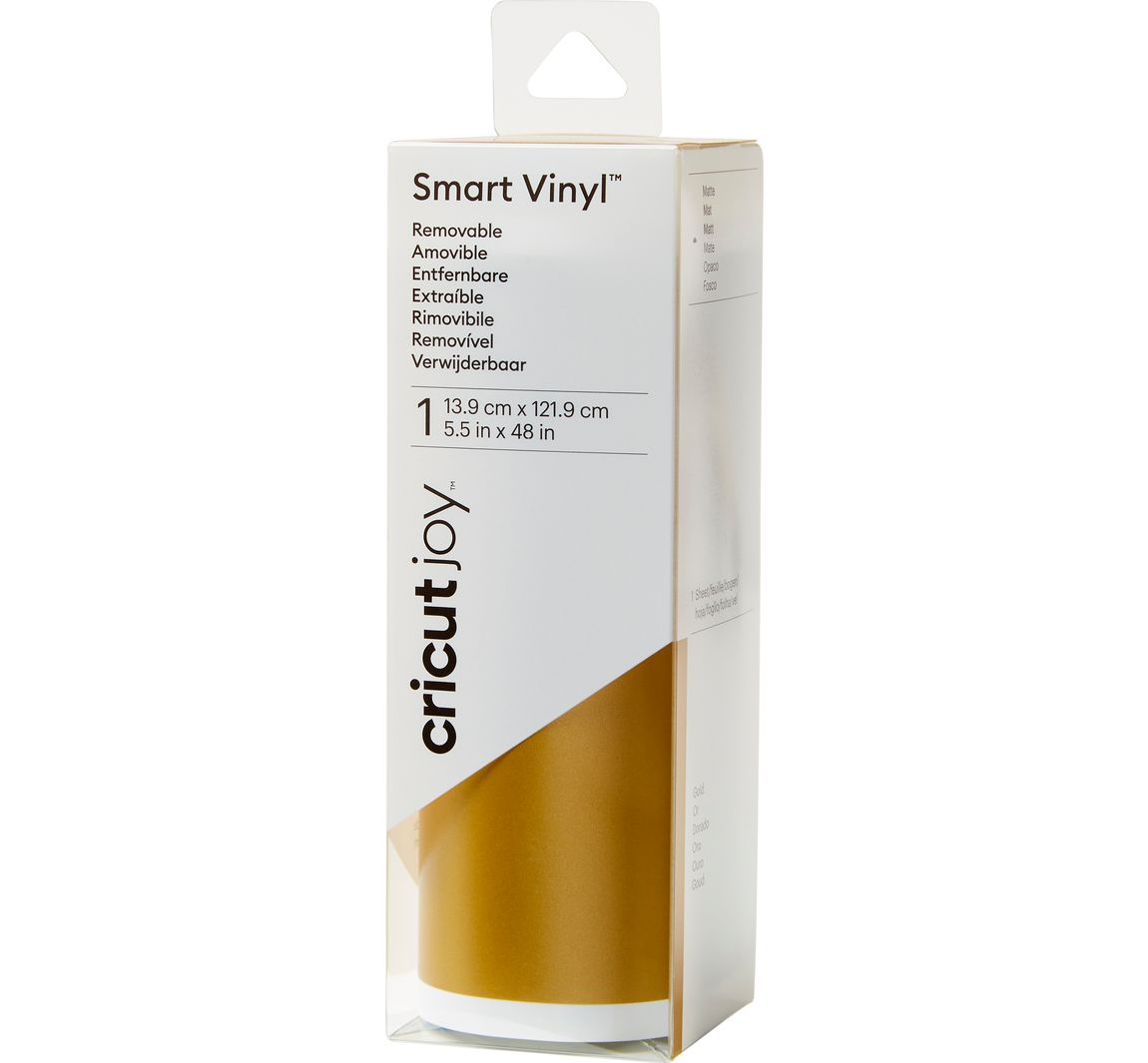 Cricut Joy Selbstklebende Vinylfolie - Matt 'Smart Vinyl - Removable', 13,9 x 12 - Gold