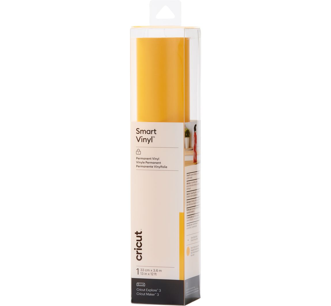 Cricut Selbstklebende Vinylfolie 'Smart Vinyl - Permanent', 33 x 360 cm - Maize Yellow