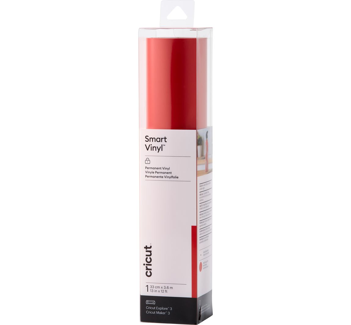 Cricut Selbstklebende Vinylfolie 'Smart Vinyl - Permanent', 33 x 360 cm - Red