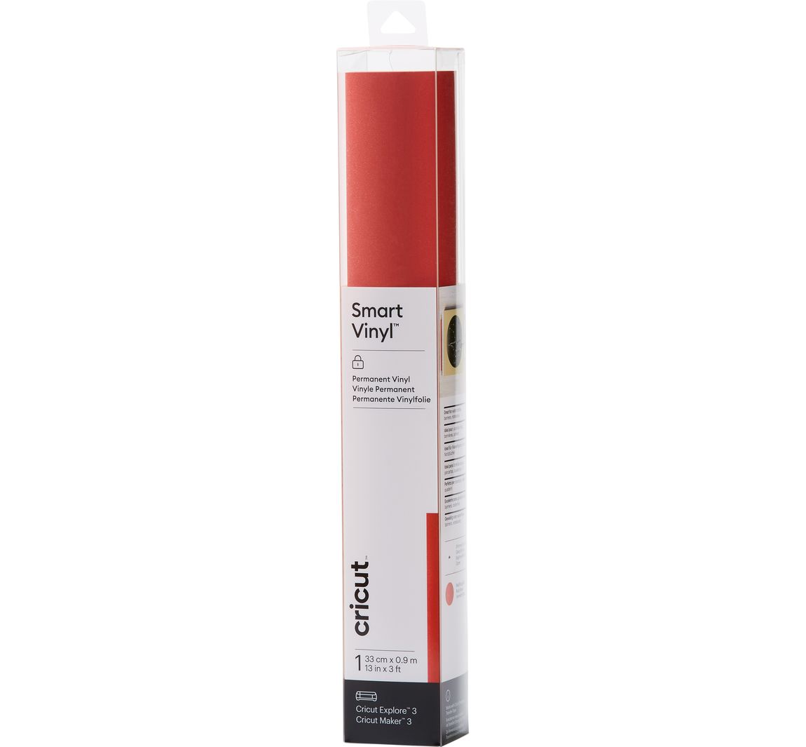 Cricut Selbstklebende Vinylfolie 'Smart Vinyl - Permanent', 33 x 90 cm - Shimmer Red