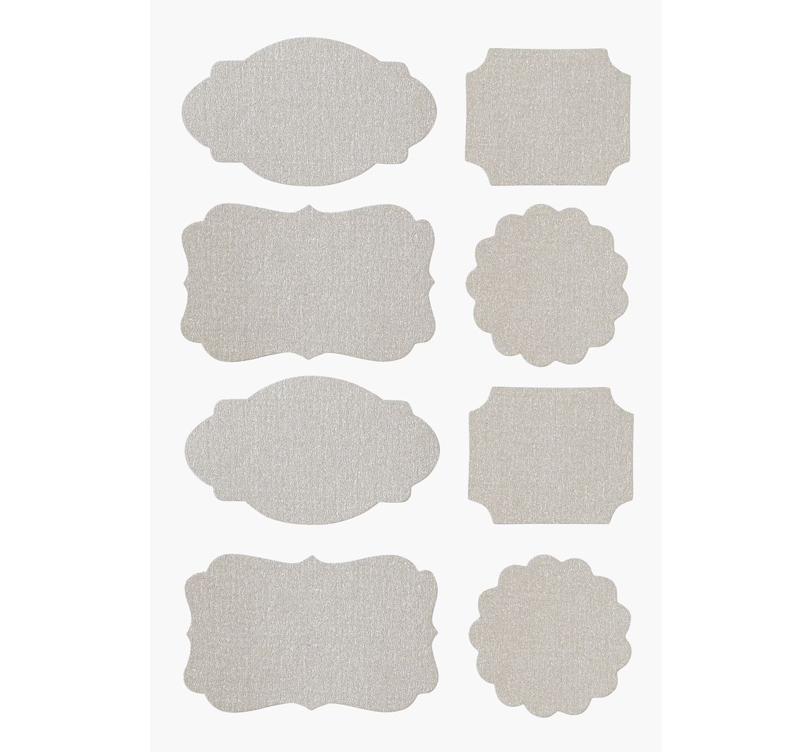Papier Sticker 'Etiketten' - Silber