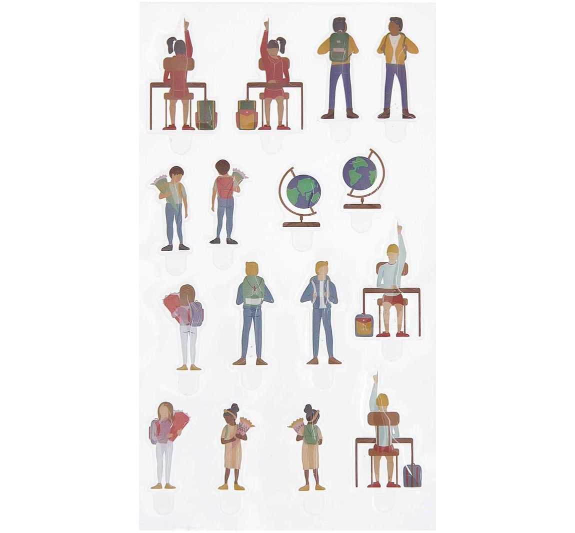 Rico Design Gel Sticker 'FIGURICO' - Schulkinder