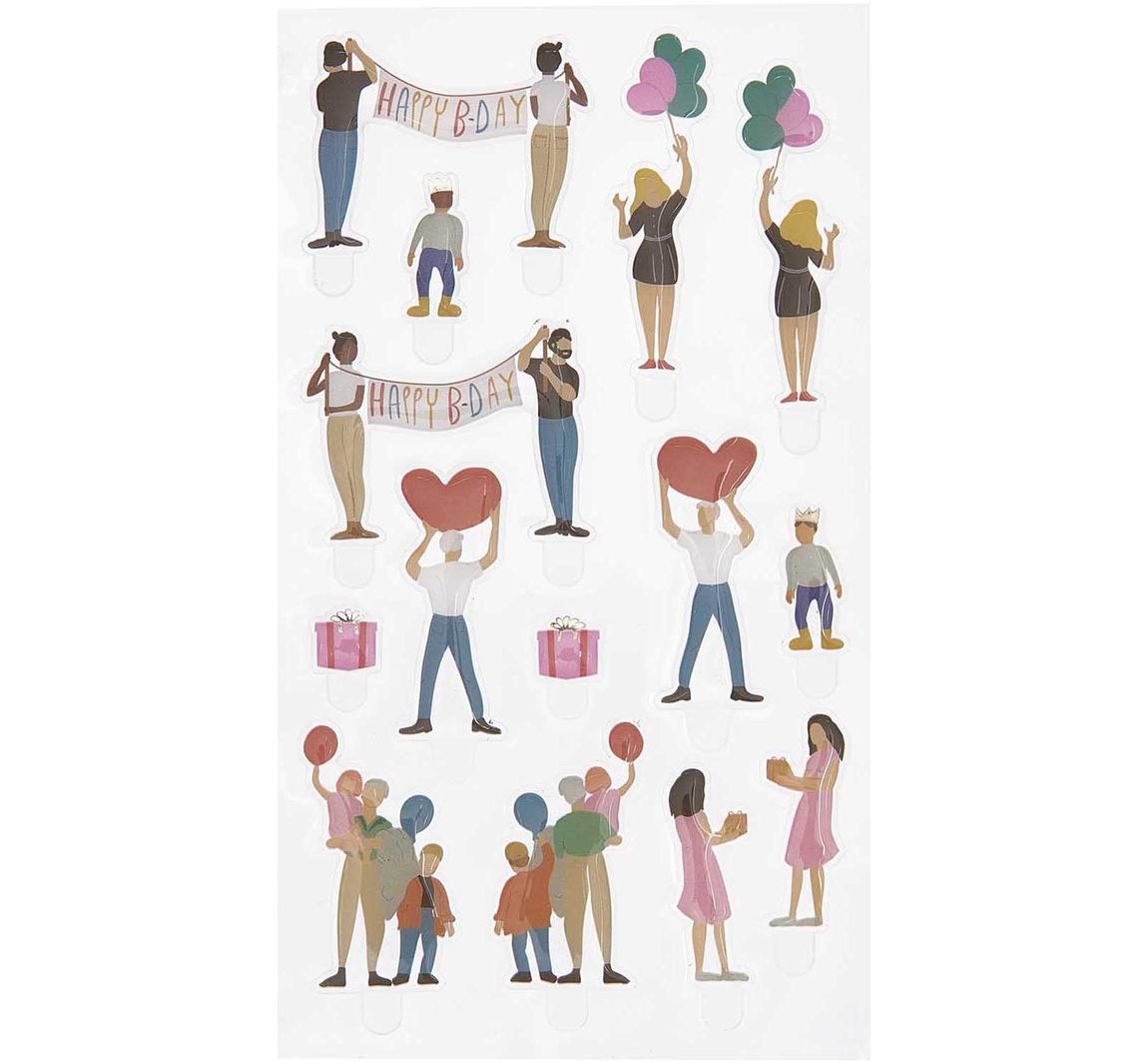 Rico Design Gel Sticker 'FIGURICO' - Geburtstag