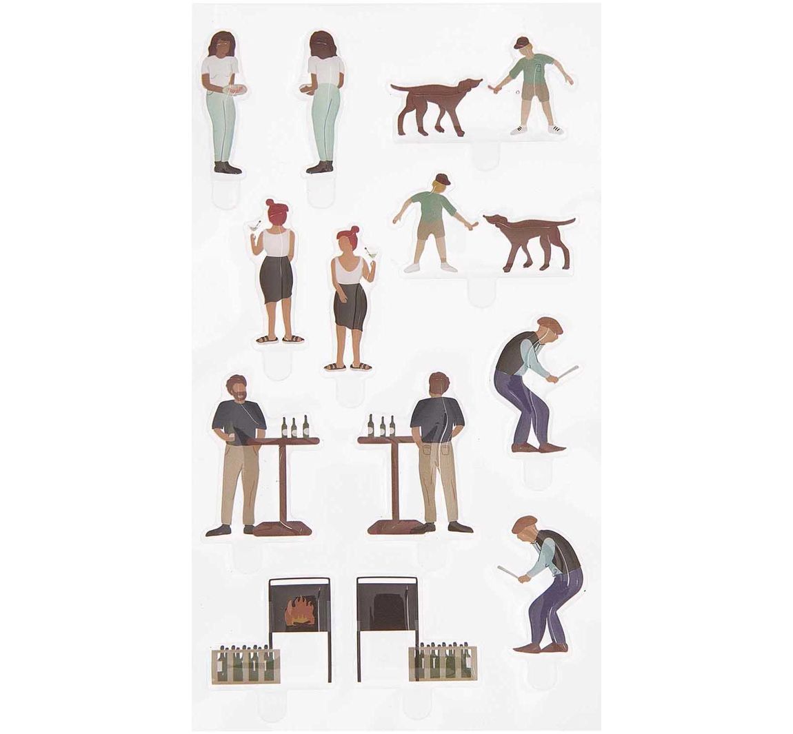 Rico Design Gel Sticker 'FIGURICO' - Gartenparty