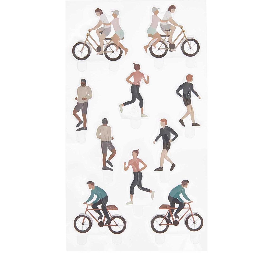 Rico Design Gel Sticker 'FIGURICO' - Radfahren und joggen