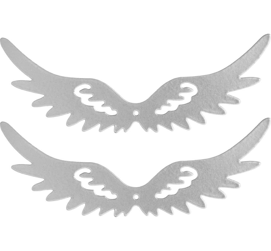 Engelsflügel 'Angelo', 7,8 cm - Silberfarben