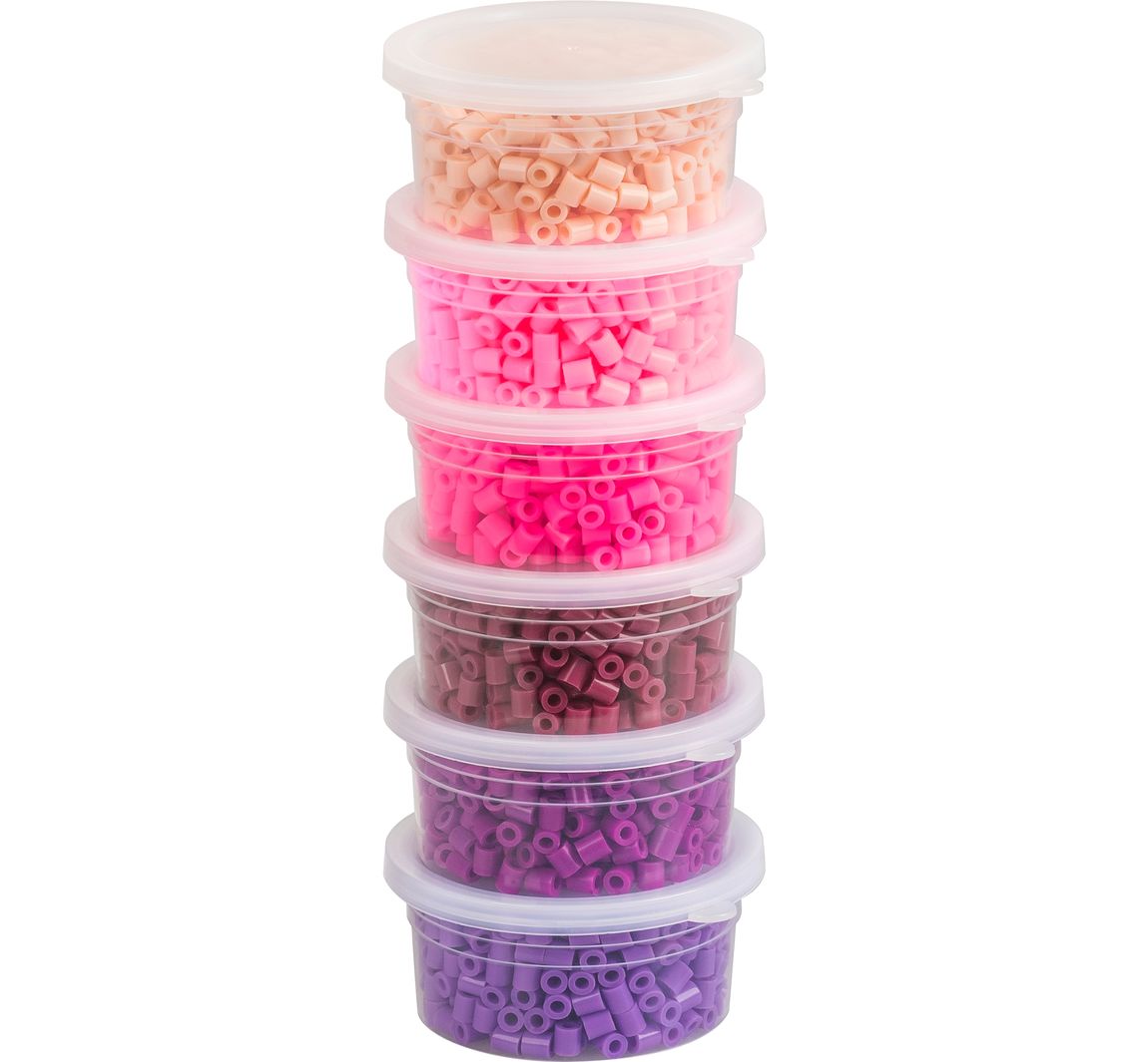 Bügelperlen-Set, 3.000 Stück - Pink/Lila