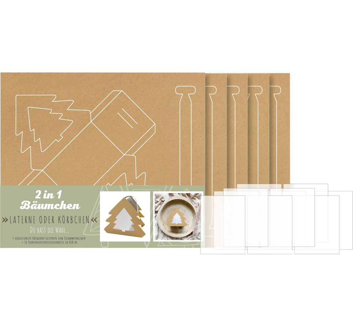 Vintage-Laterne oder Körbchen - Tannenbaum