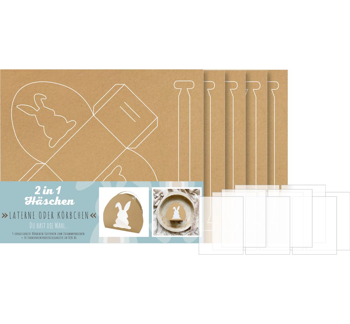 Vintage-Laterne oder Körbchen - Hase