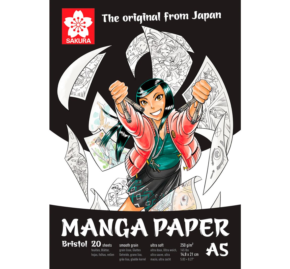Sakura Manga Papier, 20 Blatt, 250 g/m² - DIN A5