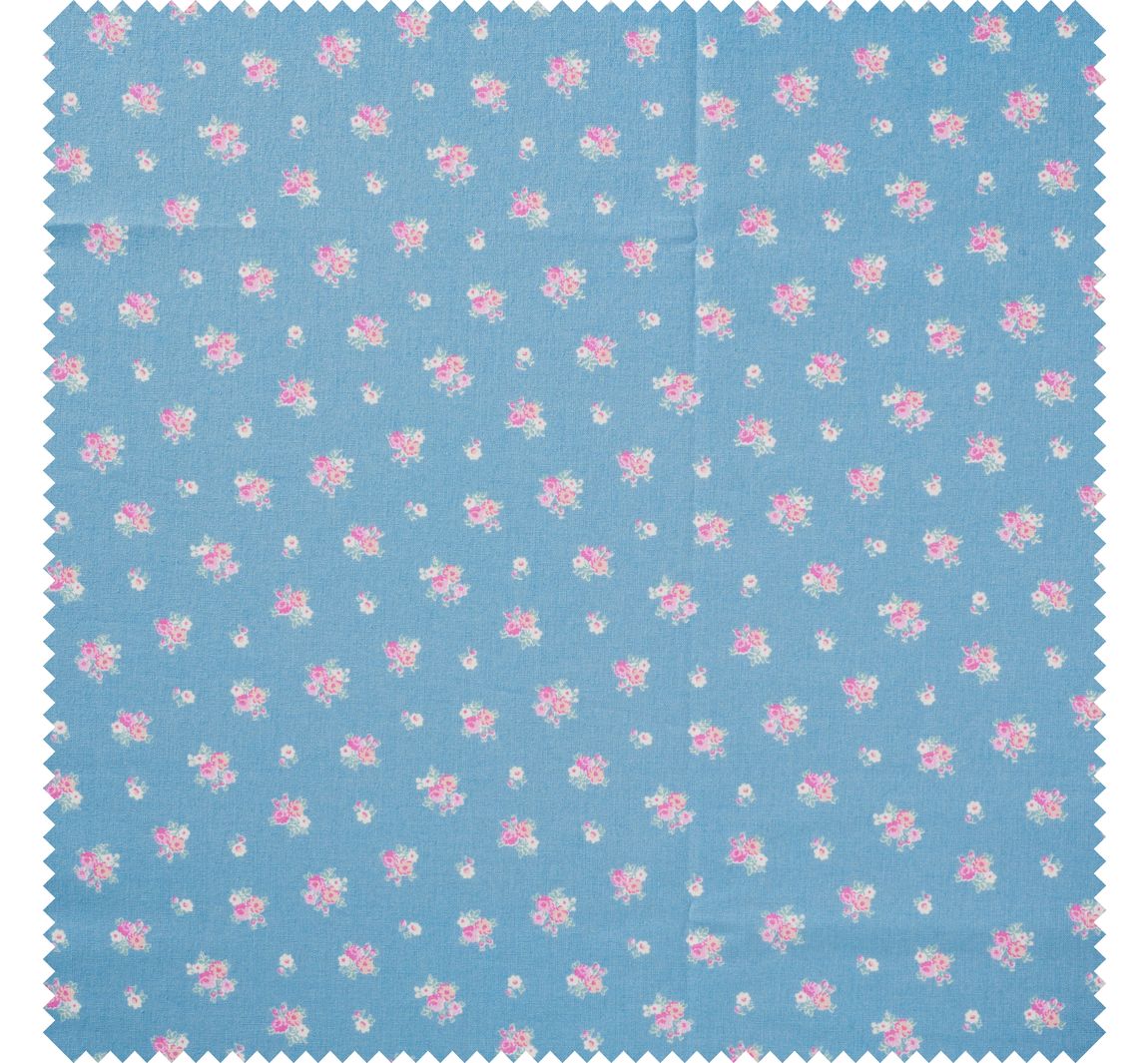 Baumwoll-Stoff 'Prinzessin' - Rosen, Blau