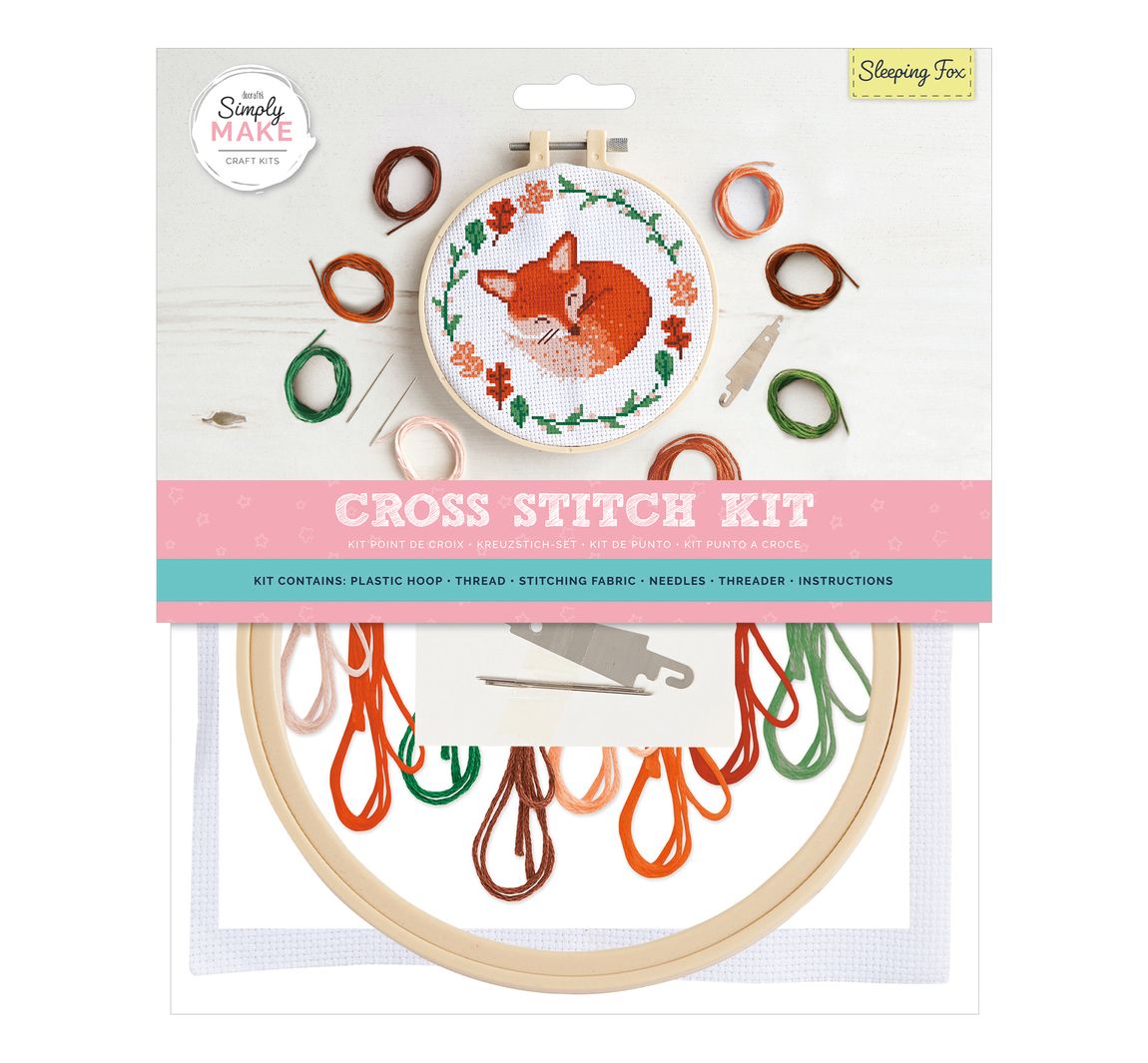 Simply Make Cross Stitch Kit - Sleeping Fox