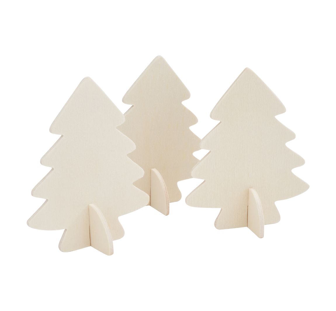 VBS Holzdekoration mit Standfuß - Tannenbaum