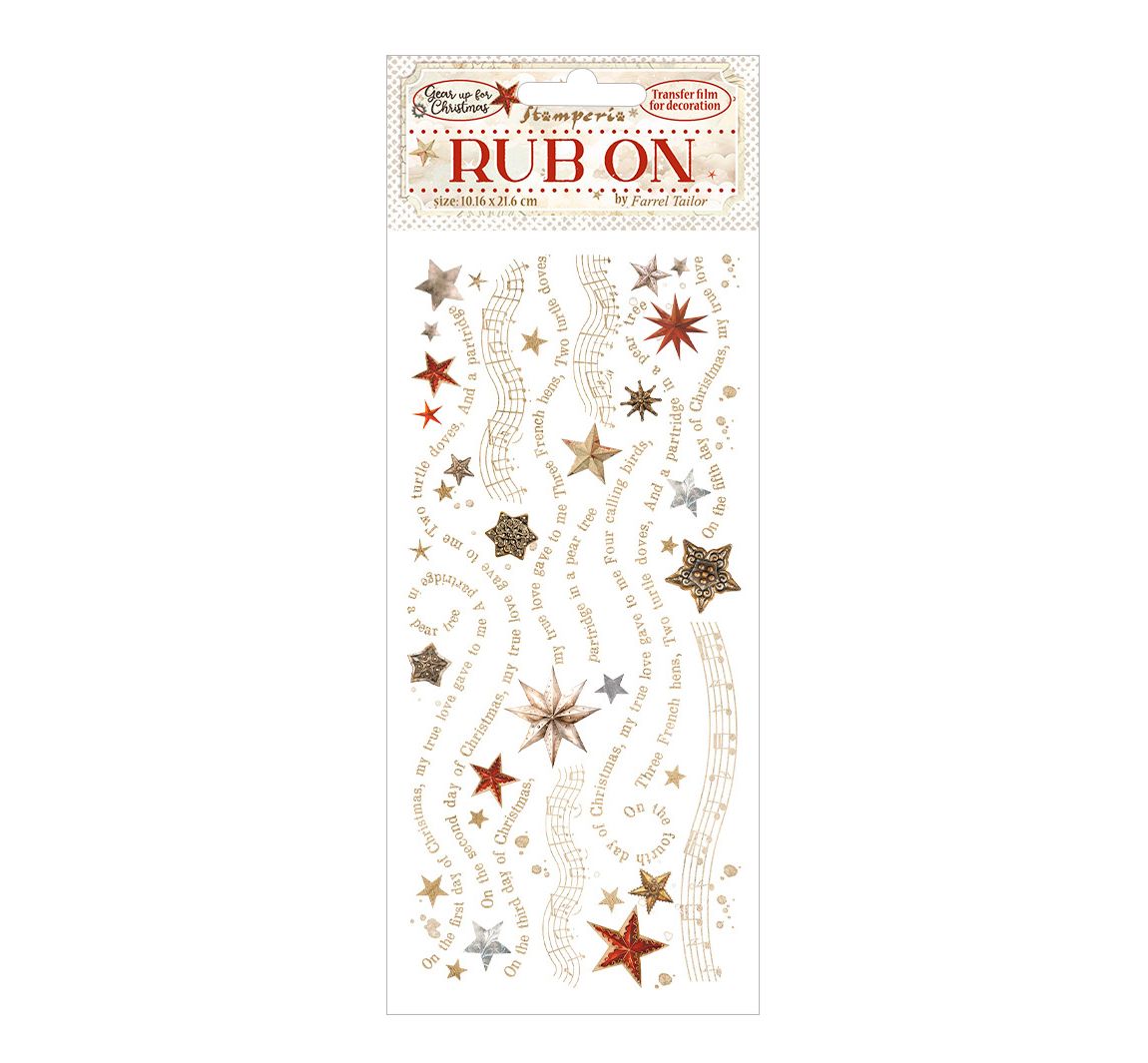 Rub On Transferfolie 'Gear up for Christmas' - Stars