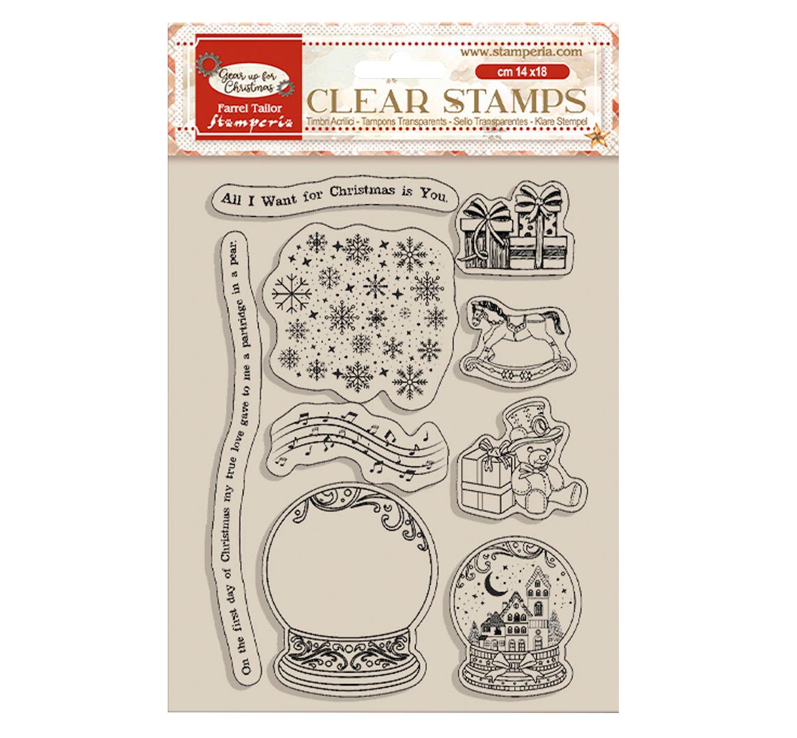 Clear-Stamps 'Gear up for Christmas' - Snowglobes