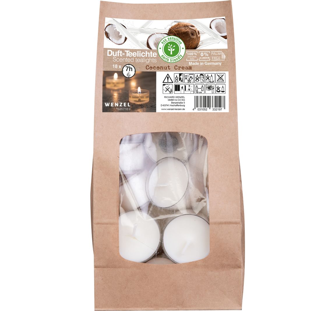 Duft-Teelichte 7h - Coconut Cream