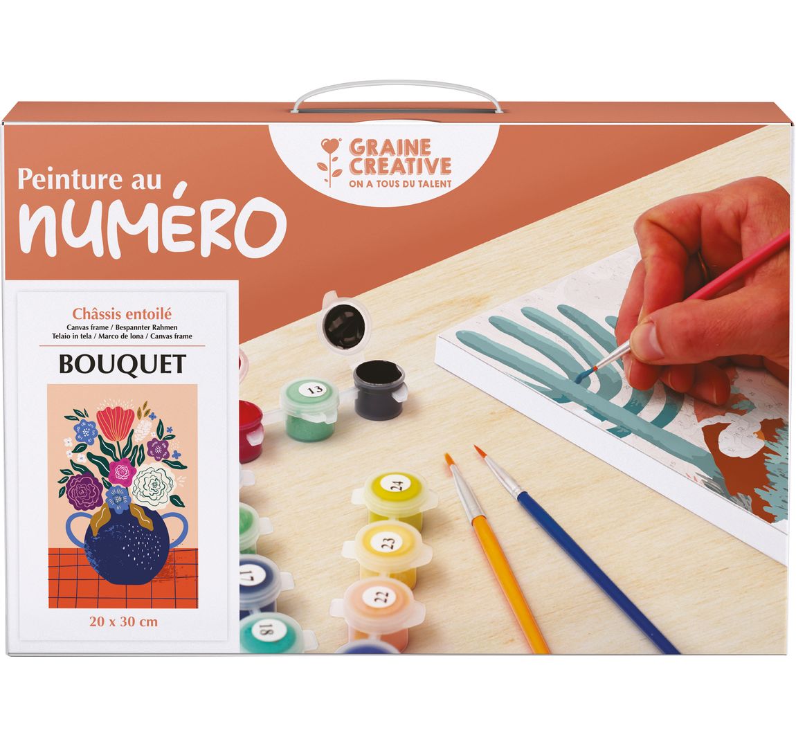 Malen nach Zahlen, Keilrahmen - Bouquet