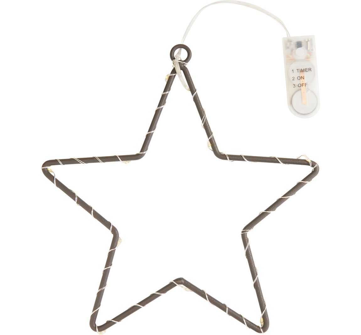 Metallring-Stern 'Star' mit LED-Licht - Ø 20 cm
