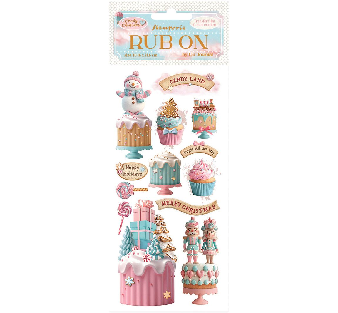 Rub On Transferfolie 'Candy Christmas' - Cakes